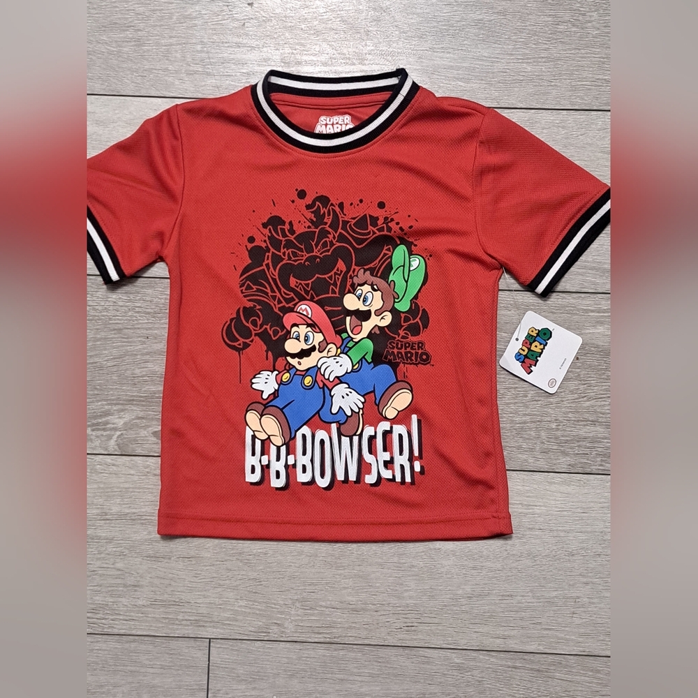 Brand New Nintendo Super Mario Bowser Red Kids Tee